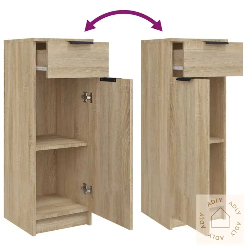 Baderomsskap Sonoma Eik 32X34X90 Cm Konstruert Tre