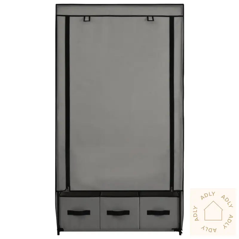Garderobe Grå 87X49X159 Cm Stoff