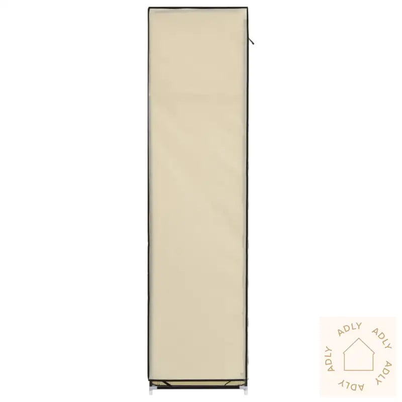 Garderobe Med Skap Og Stenger Kremhvit 150X45X175 Cm Stoff