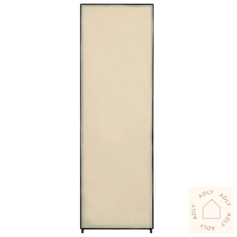 Garderobe Kremhvit 87X49X159 Cm Stoff