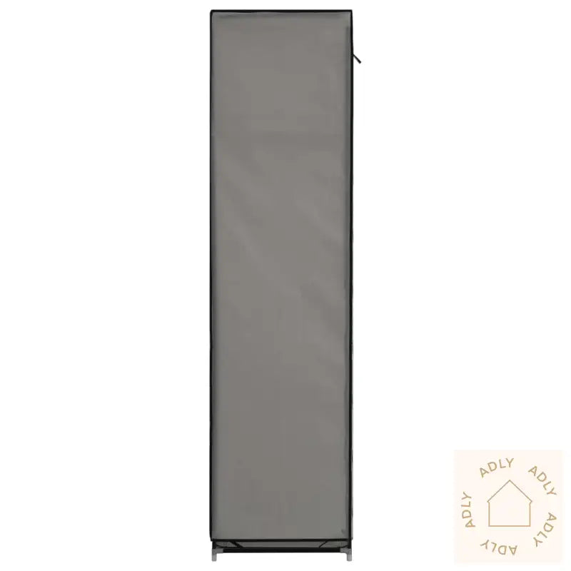 Garderobe Med Skap Og Stenger Grå 150X45X175 Cm Stoff