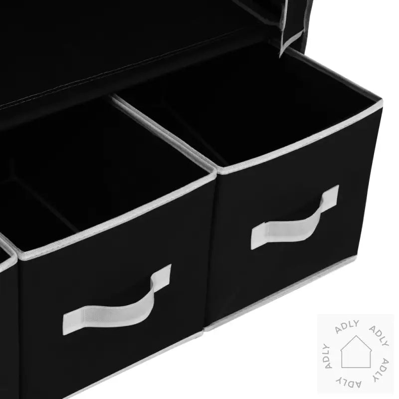 Garderobe Svart 87X49X159 Cm Stoff