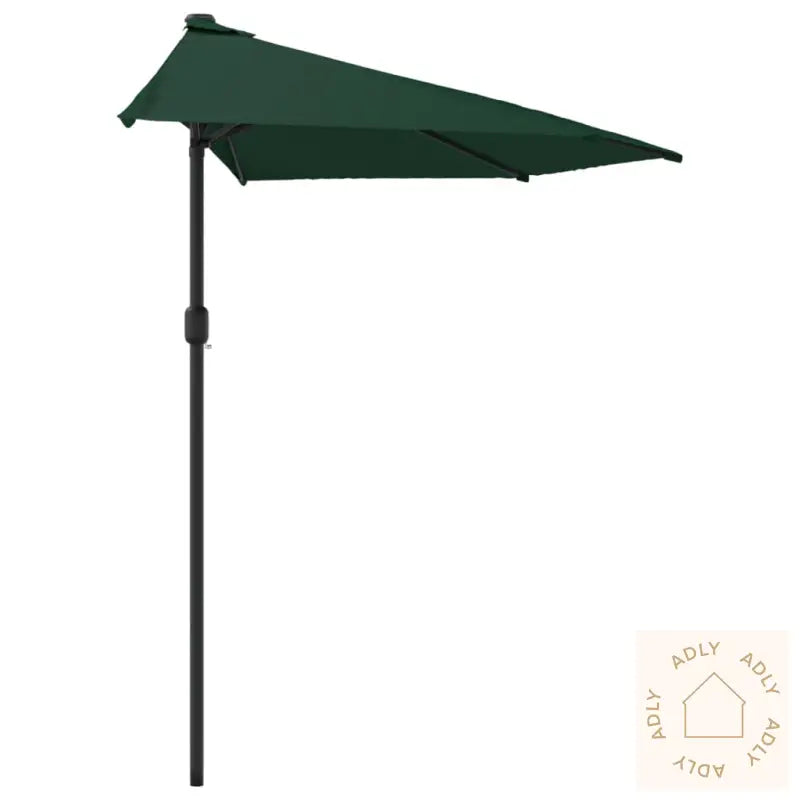 Balkongparasoll Med Aluminiumsstang Grønn 300X155 Cm Halv