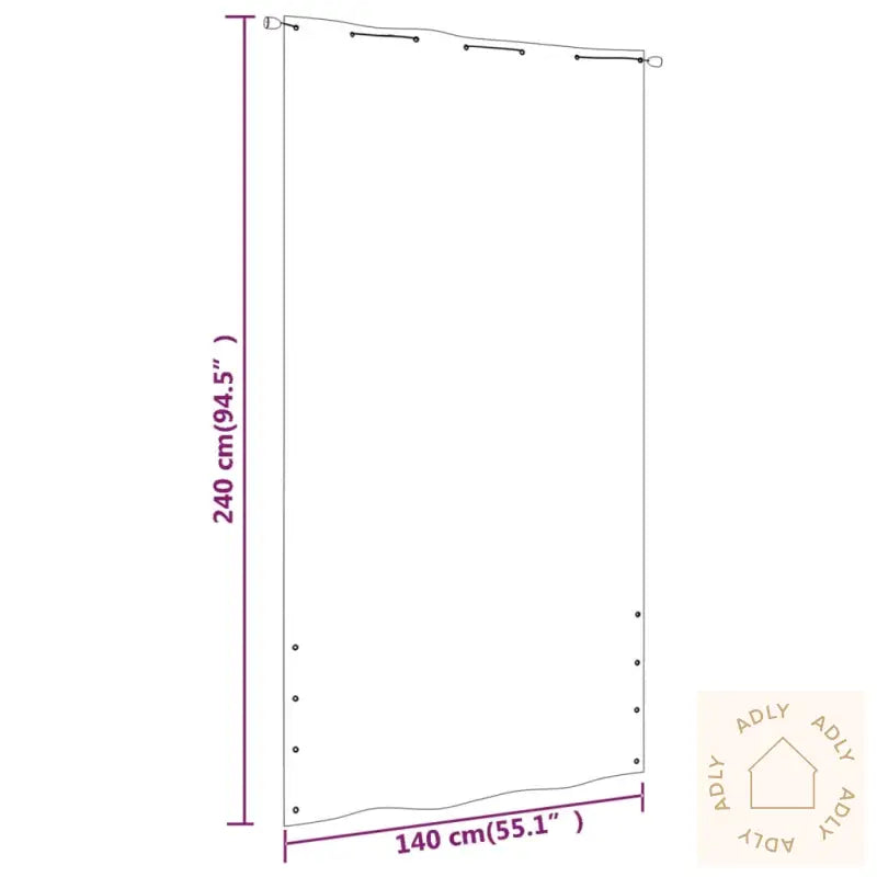Balkongskjerm Mørkegrønn 140X240 Cm Oxfordstoff