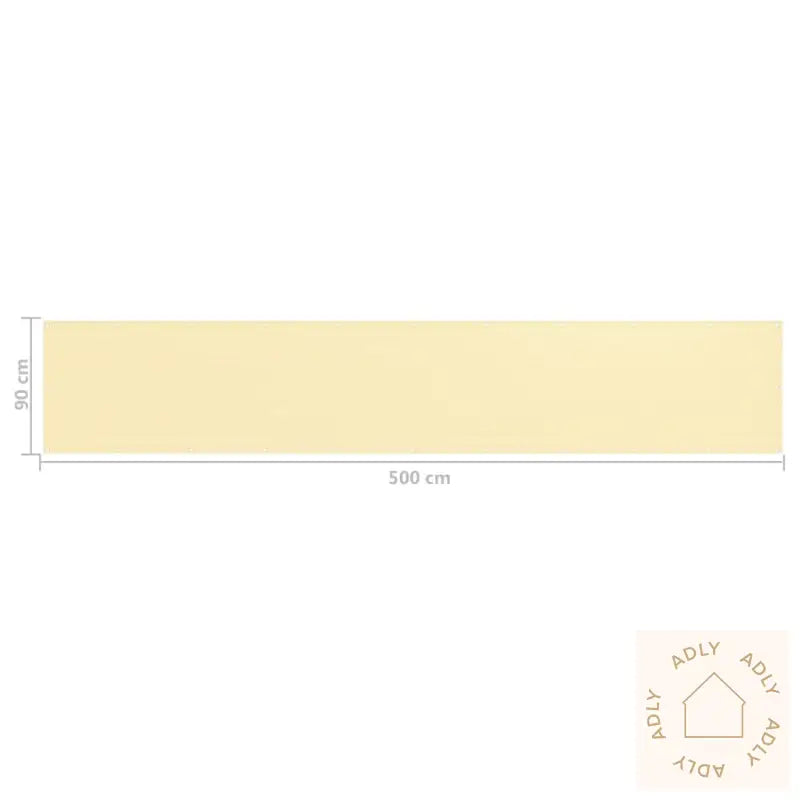 Balkongskjerm Beige 90X500 Cm Hdpe