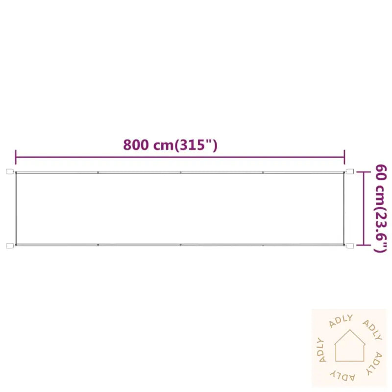 Vertikal Markise Lysegrønn 60X800 Cm Oxfordstoff
