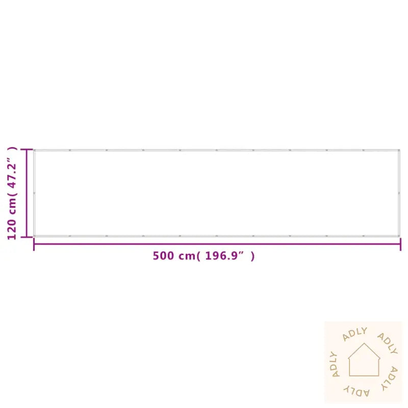 Balkongskjerm Lysegrå 120X500 Cm 100% Polyester Oxford