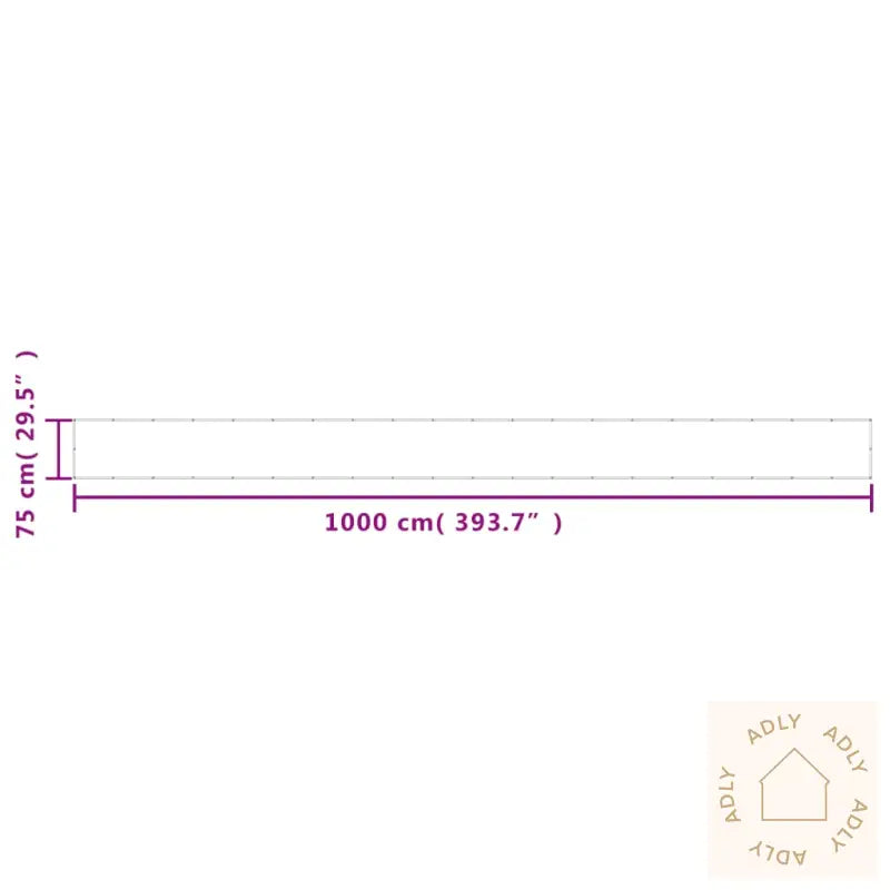 Balkongskjerm Lysegrå 75X1000 Cm 100% Polyester Oxford