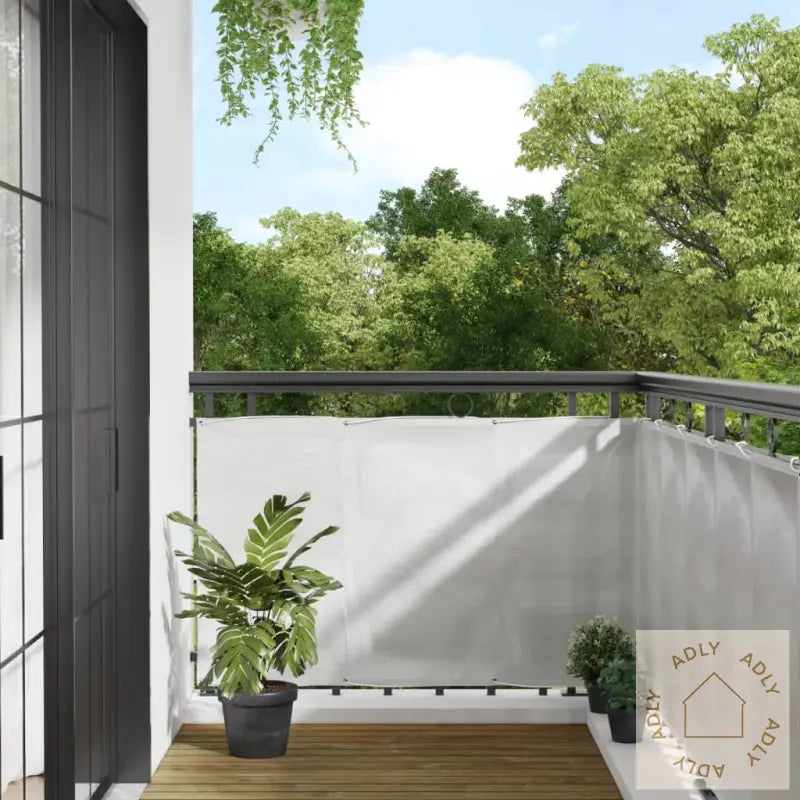 Balkongskjerm Lysegrå 90X500 Cm 100% Polyester Oxford