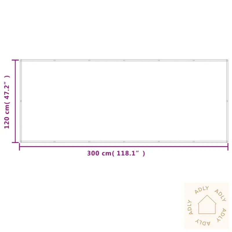 Balkongskjerm Lysegrå 120X300 Cm 100% Polyester Oxford