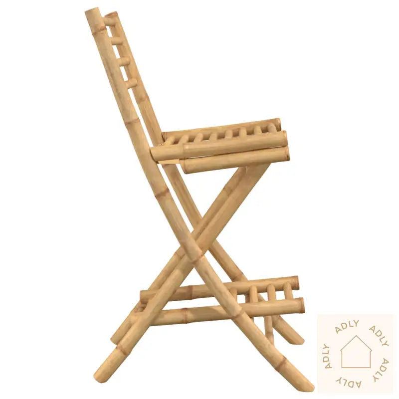 Utendørs Barkrakker Med Fotstøtter 2 Stk Sammenleggbar Bambus