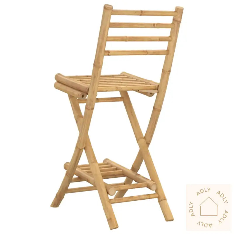 Utendørs Barkrakker Med Fotstøtter 2 Stk Sammenleggbar Bambus