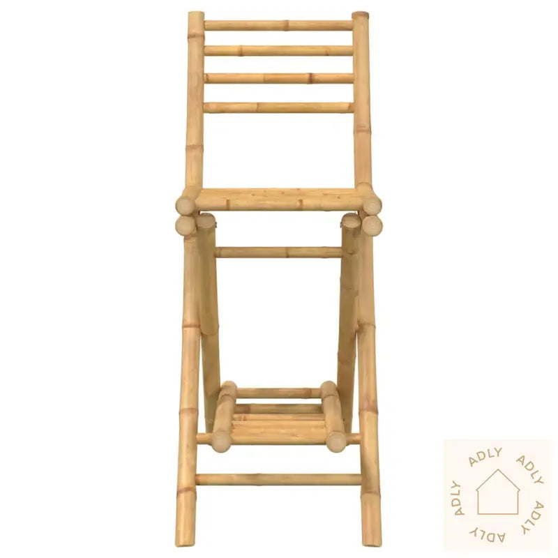 Utendørs Barkrakker Med Fotstøtter 2 Stk Sammenleggbar Bambus