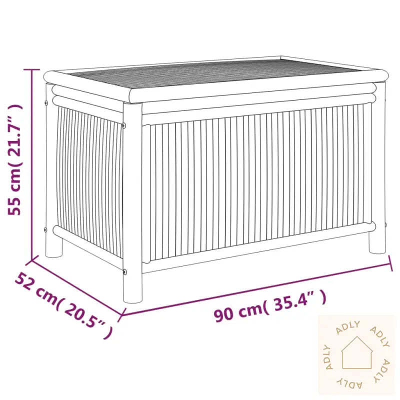 Putekasse 90X52X55 Cm Bambus