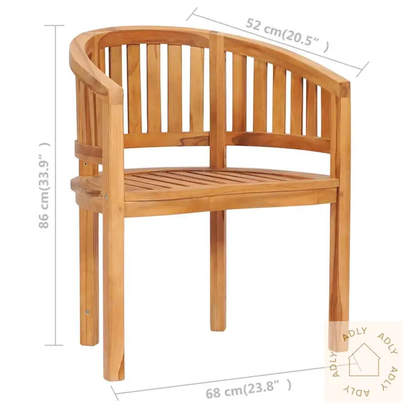 Stol Bananformet Heltre Teak