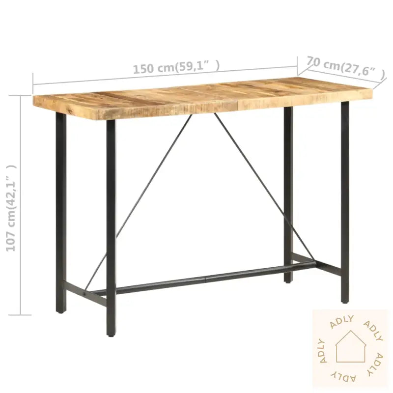 Barbord 150X70X107 Cm Grov Heltre Mango