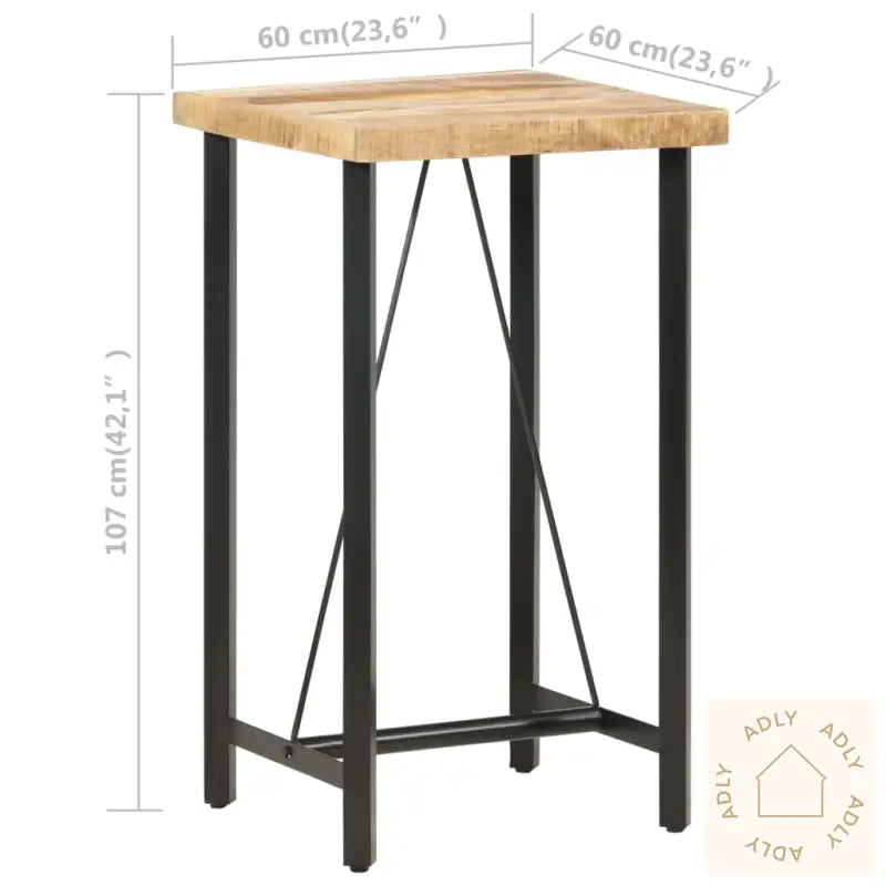 Barbord 60X60X107 Cm Grov Heltre Mango
