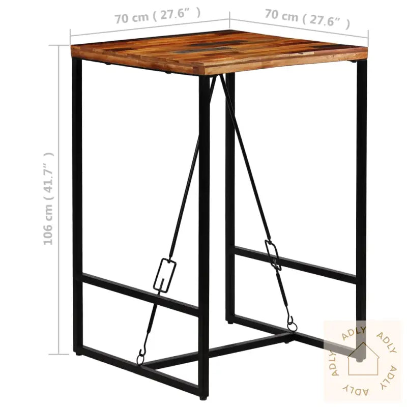 Barbord Gjenvunnet Heltre 70X70X106 Cm