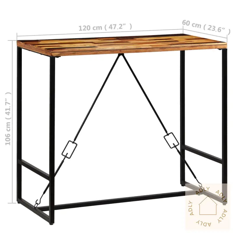 Barbord Gjenvunnet Heltre 120X60X106 Cm