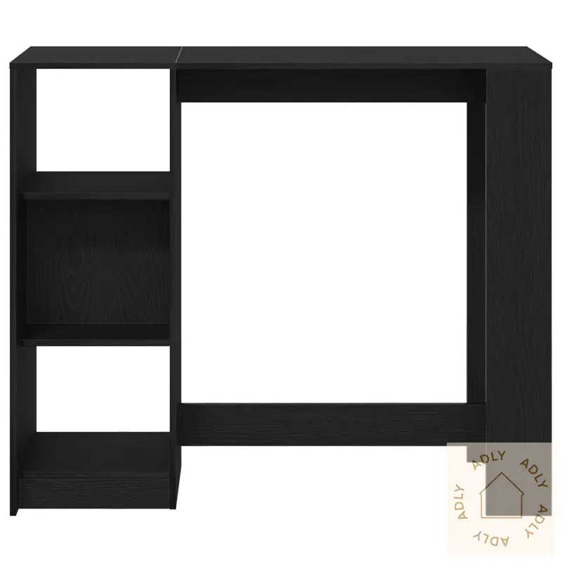 Barbord Med Hylle Svart Eik 102,5X46X103,5 Cm Konstruert Tre