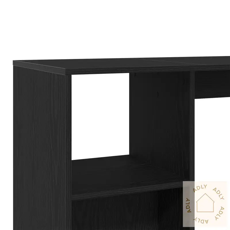 Barbord Med Hylle Svart Eik 102,5X46X103,5 Cm Konstruert Tre
