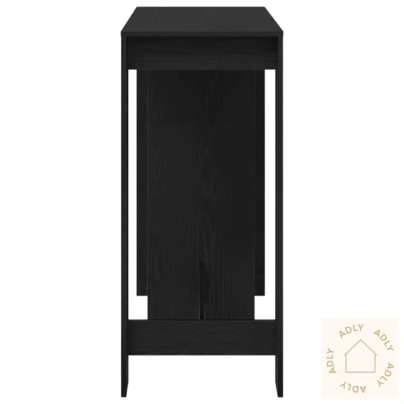 Barbord Med Hylle Svart Eik 102,5X46X103,5 Cm Konstruert Tre