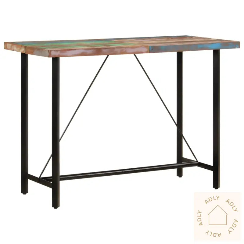 Barbord 150X70X107 Cm Gjenvunnet Heltre Og Jern
