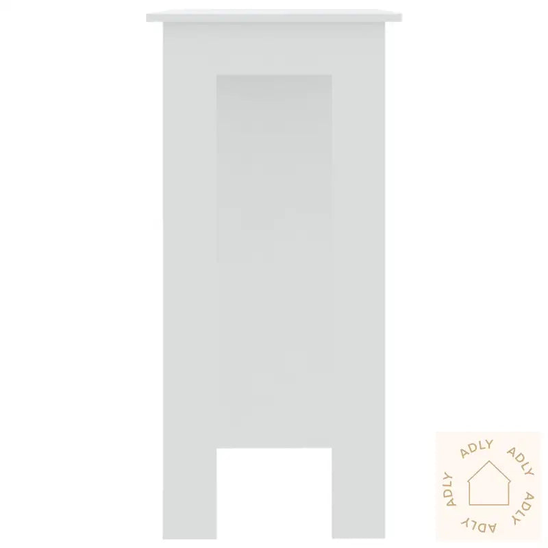 Barbord Med Hylle Hvit 102X50X103,5 Cm Konstruert Tre