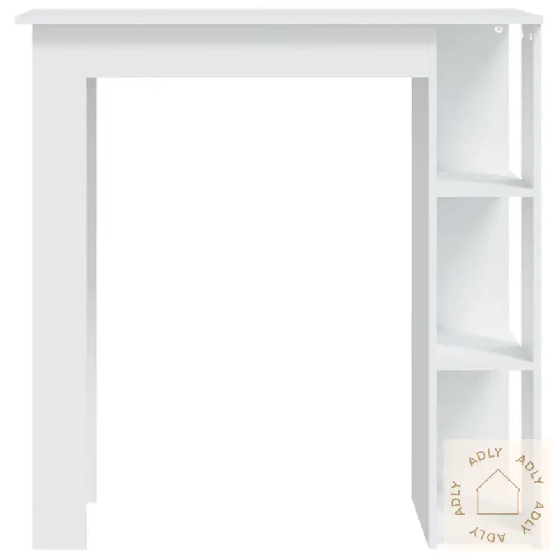Barbord Med Hylle Hvit 102X50X103,5 Cm Konstruert Tre
