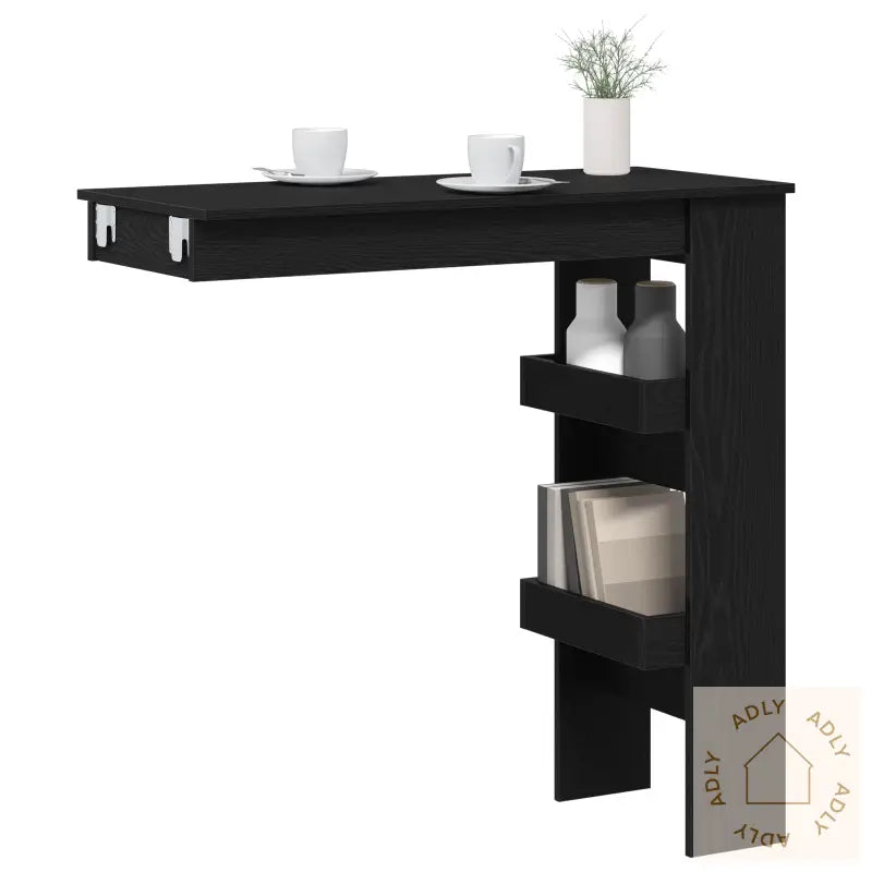 Barbord - Svart Eik - 102X55X103.5 Cm - Laget Av Konstruert Tre