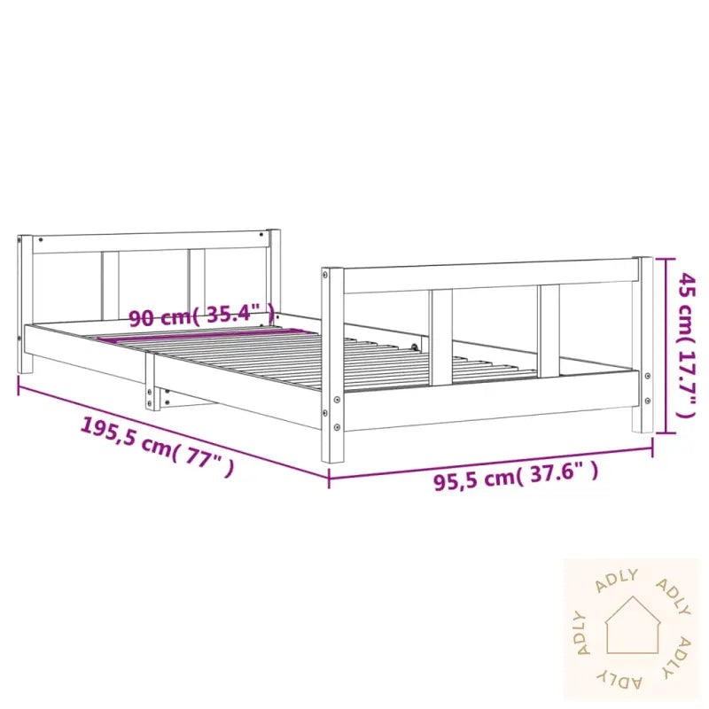 Barnesengeramme 90X190 Cm Heltre Furu