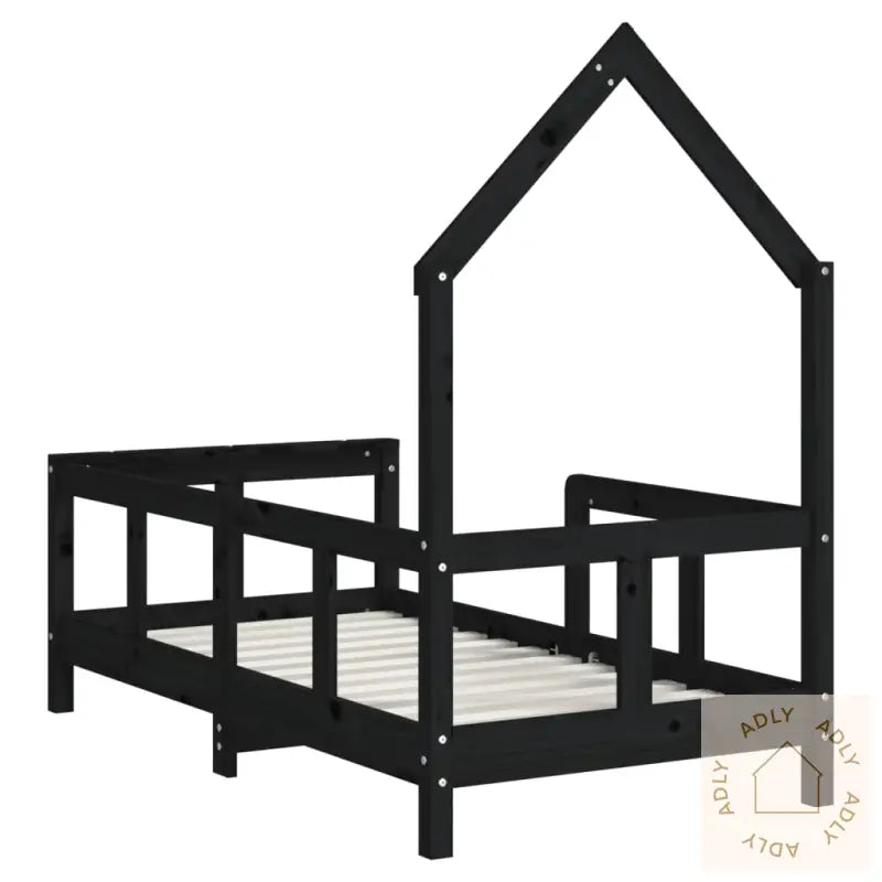 Barnesengeramme Svart 70X140 Cm Heltre Furu