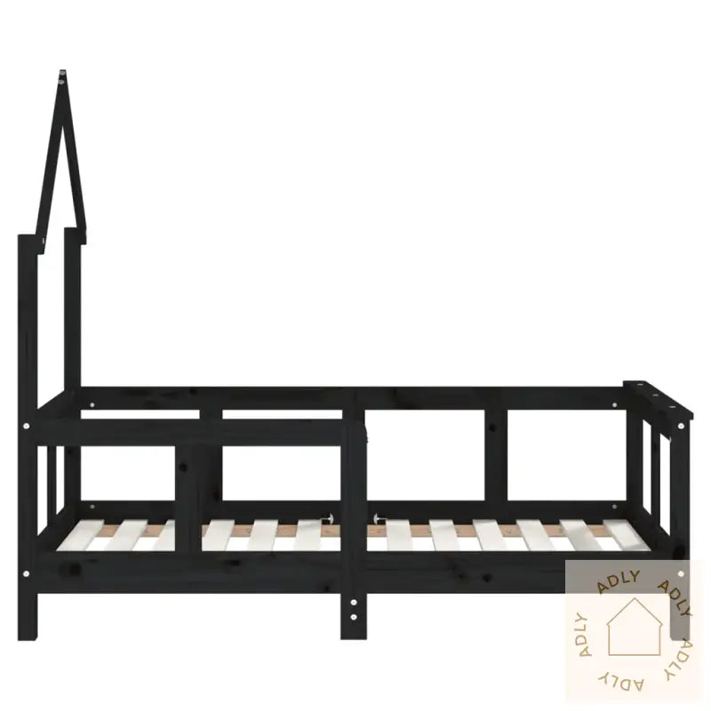 Barnesengeramme Svart 70X140 Cm Heltre Furu