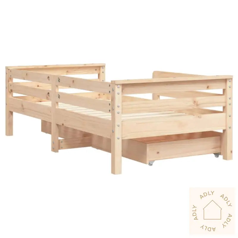 Barnesengeramme Med Skuffer 70X140 Cm Heltre Furu
