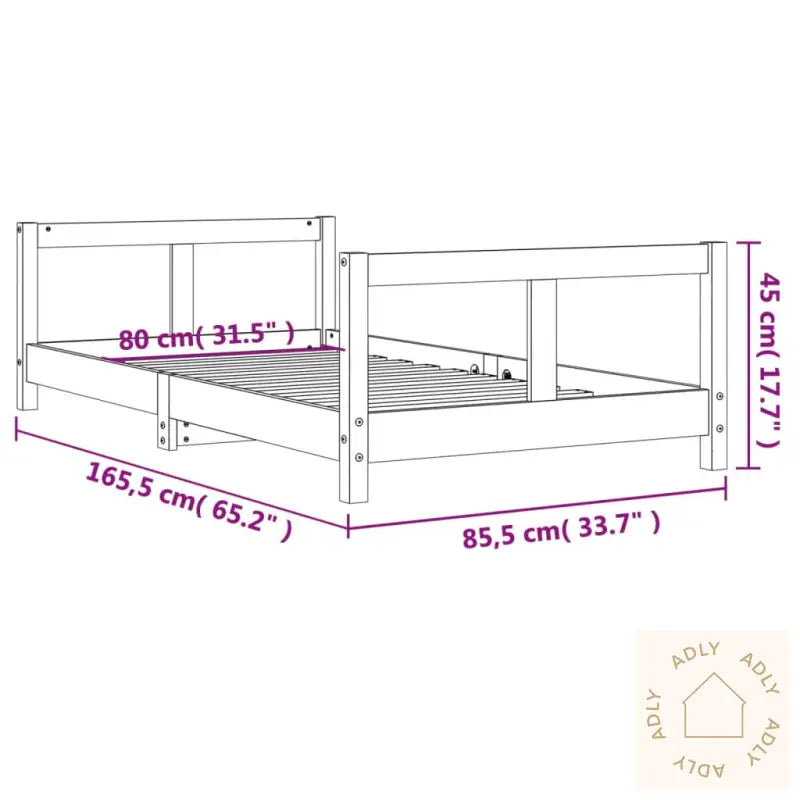 Barnesengeramme 80X160 Cm Heltre Furu