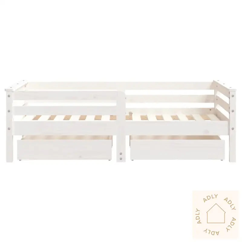 Barnesengeramme Med Skuffer Hvit 70X140 Cm Heltre Furu