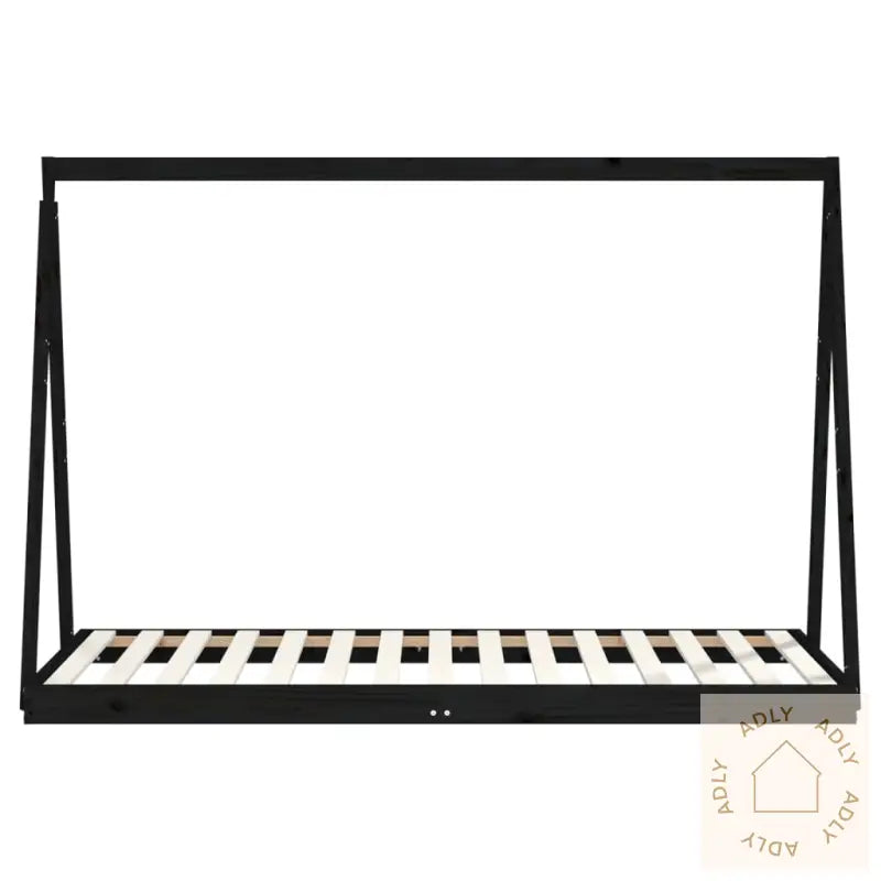 Barnesengeramme Svart 90X190 Cm Heltre Furu