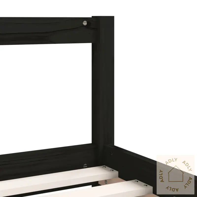 Barnesengeramme Med Skuffer Svart 90X190 Cm Heltre Furu