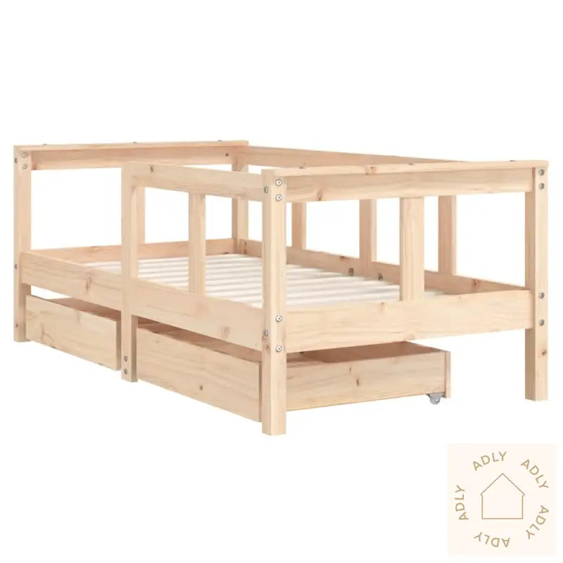 Barnesengeramme Med Skuffer 70X140 Cm Heltre Furu