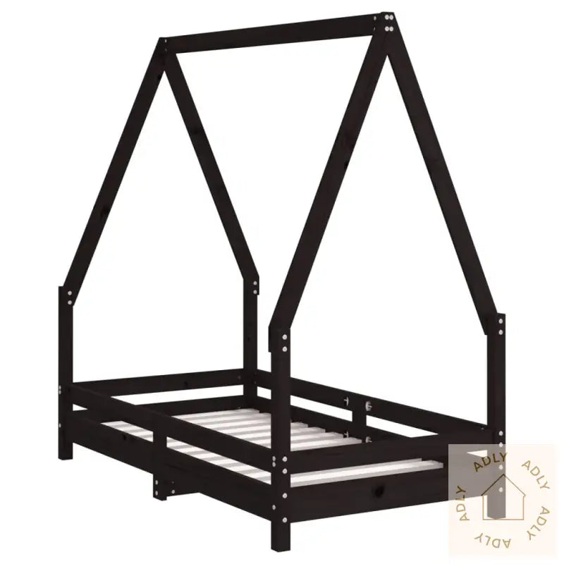 Barnesengeramme Svart 70X140 Cm Heltre Furu