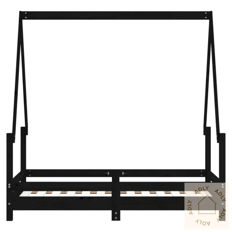 Barnesengeramme Svart 70X140 Cm Heltre Furu