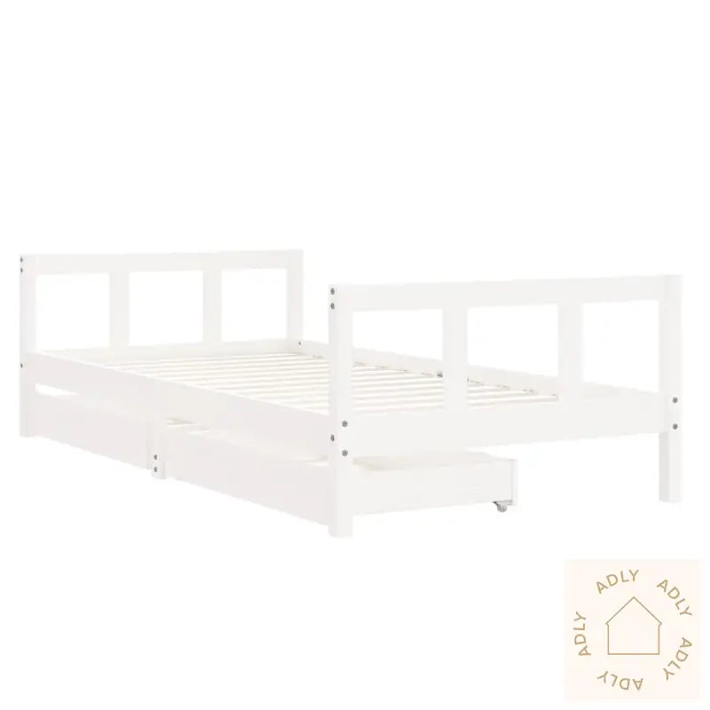 Barnesengeramme Med Skuffer Hvit 90X190 Cm Heltre Furu