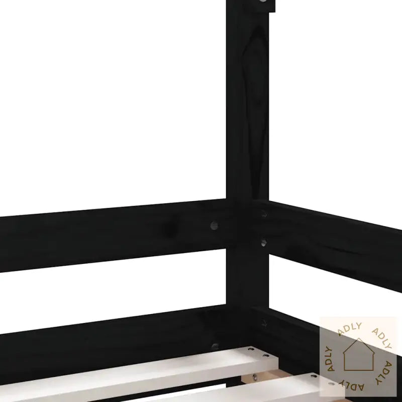 Barnesengeramme Svart 80X160 Cm Heltre Furu