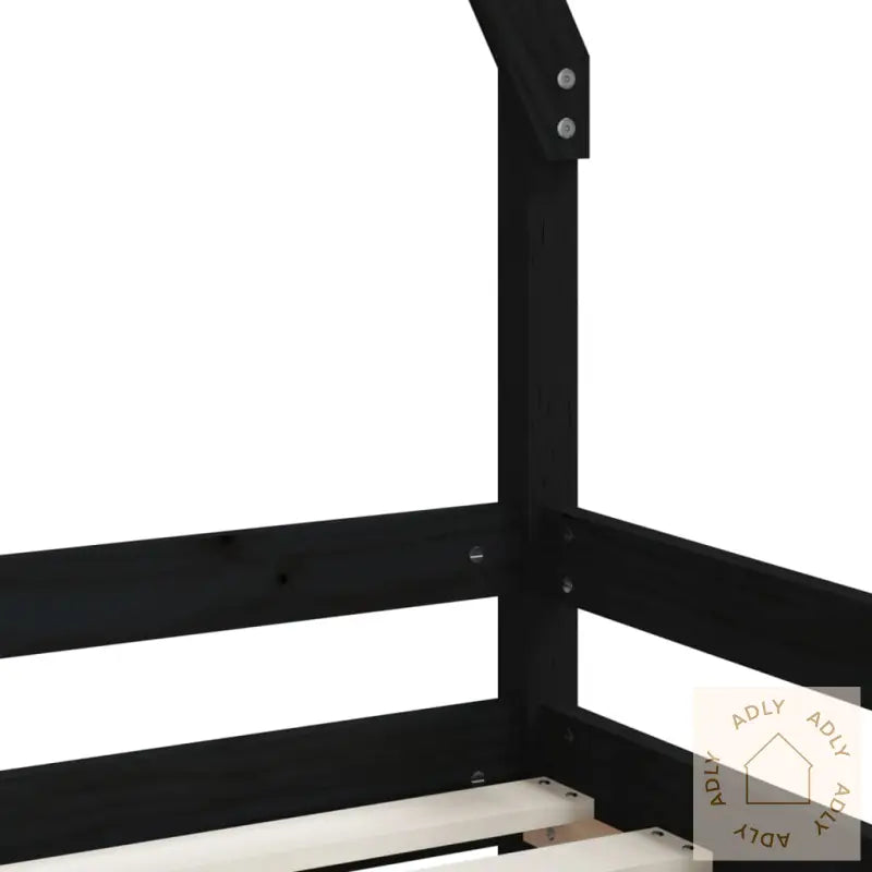 Barnesengeramme Svart 70X140 Cm Heltre Furu
