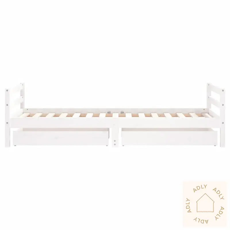 Barnesengeramme Med Skuffer Hvit 90X190 Cm Heltre Furu