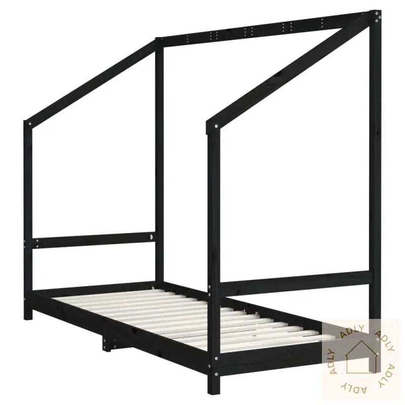 Barnesengeramme Svart 80X200 Cm Heltre Furu