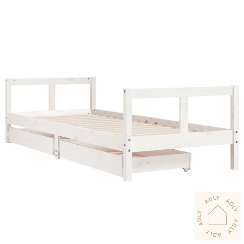 Barnesengeramme Med Skuffer Hvit 80X200 Cm Heltre Furu