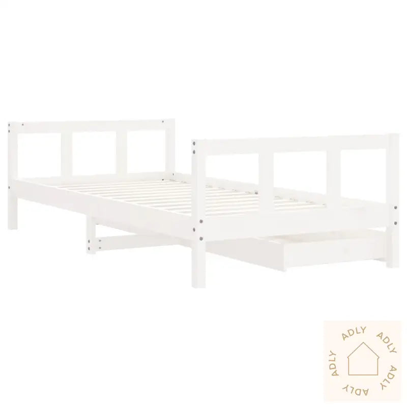 Barnesengeramme Med Skuffer Hvit 90X190 Cm Heltre Furu