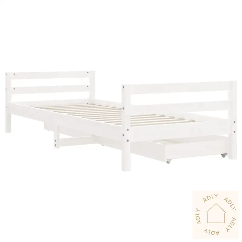 Barnesengeramme Med Skuffer Hvit 90X190 Cm Heltre Furu