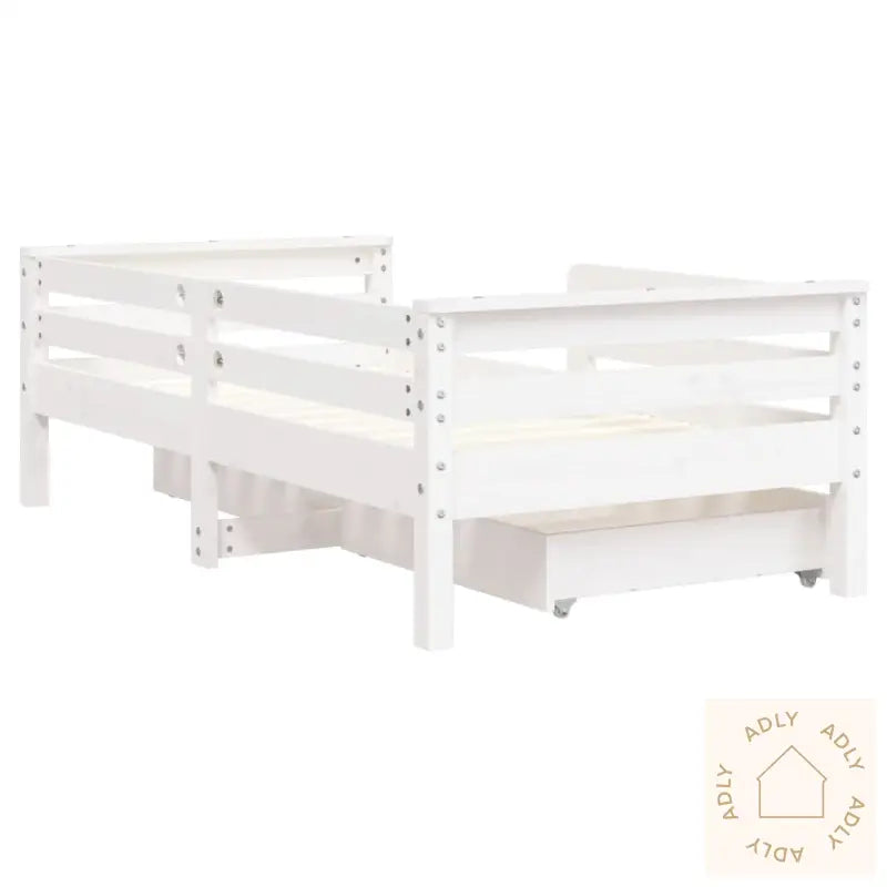 Barnesengeramme Med Skuffer Hvit 70X140 Cm Heltre Furu